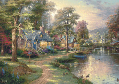 Harlington Thomas Kinkade PQ Hometown Lake 1000 pieces