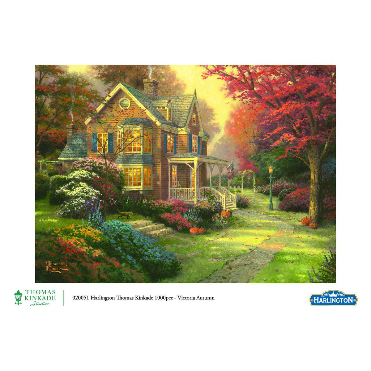 Harlington Thomas Kinkade PQ Victorian Autumn 1000 pieces