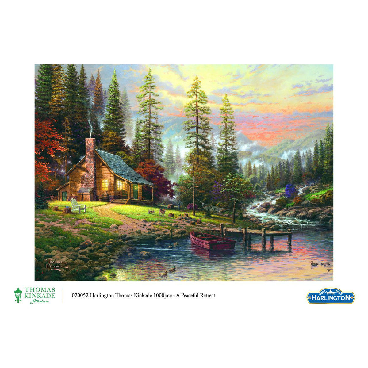 Harlington Thomas Kinkade PQ A Peaceful Retreat 1000 pieces