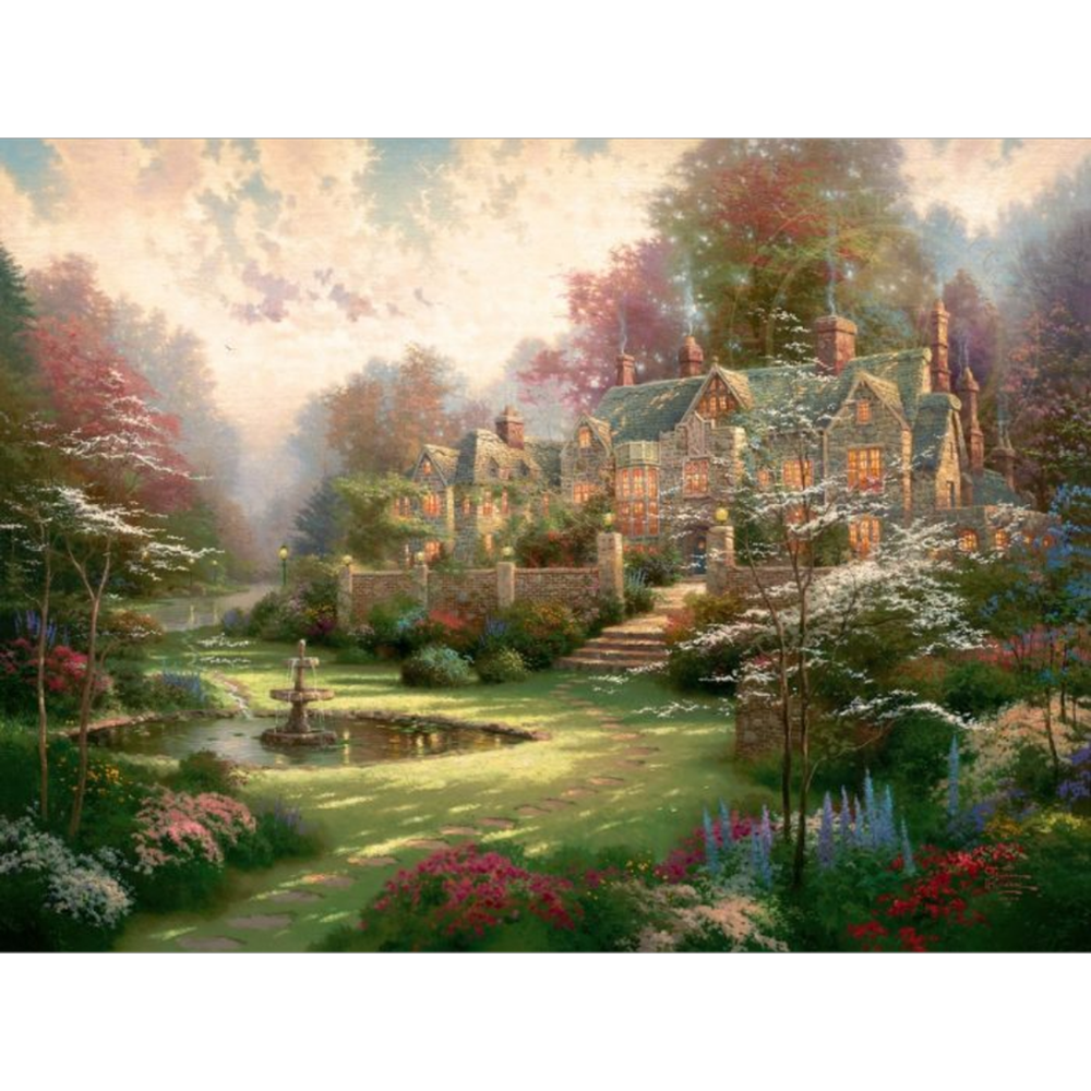Harlington Thomas Kinkade PQ Beyond Spring Gate 2000 pieces