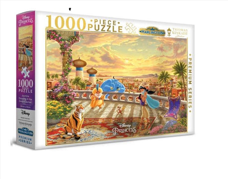 Harlington Thomas Kinkade PQ Disney Jasmine Dancing in the Desert Sunset 1000 pieces