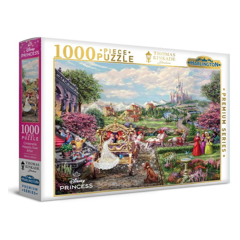Harlington Thomas Kinkade Puzzle Disney Cinderella Happily Ever After 1,000 Pieces