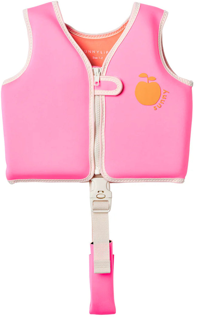 Sunnylife: Float Vest 2-3 Years Poppy the Peach - Neon Pink