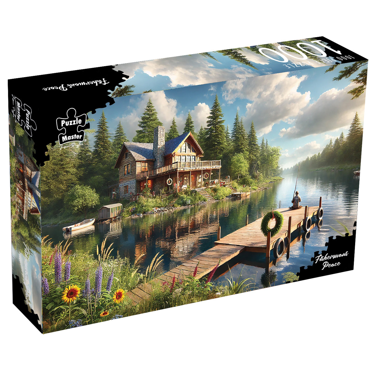 Puzzle Master 1000pc Puzzle - Fisherman's Peace - Augmented Reality Edition