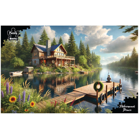 Puzzle Master 1000pc Puzzle - Fisherman's Peace - Augmented Reality Edition