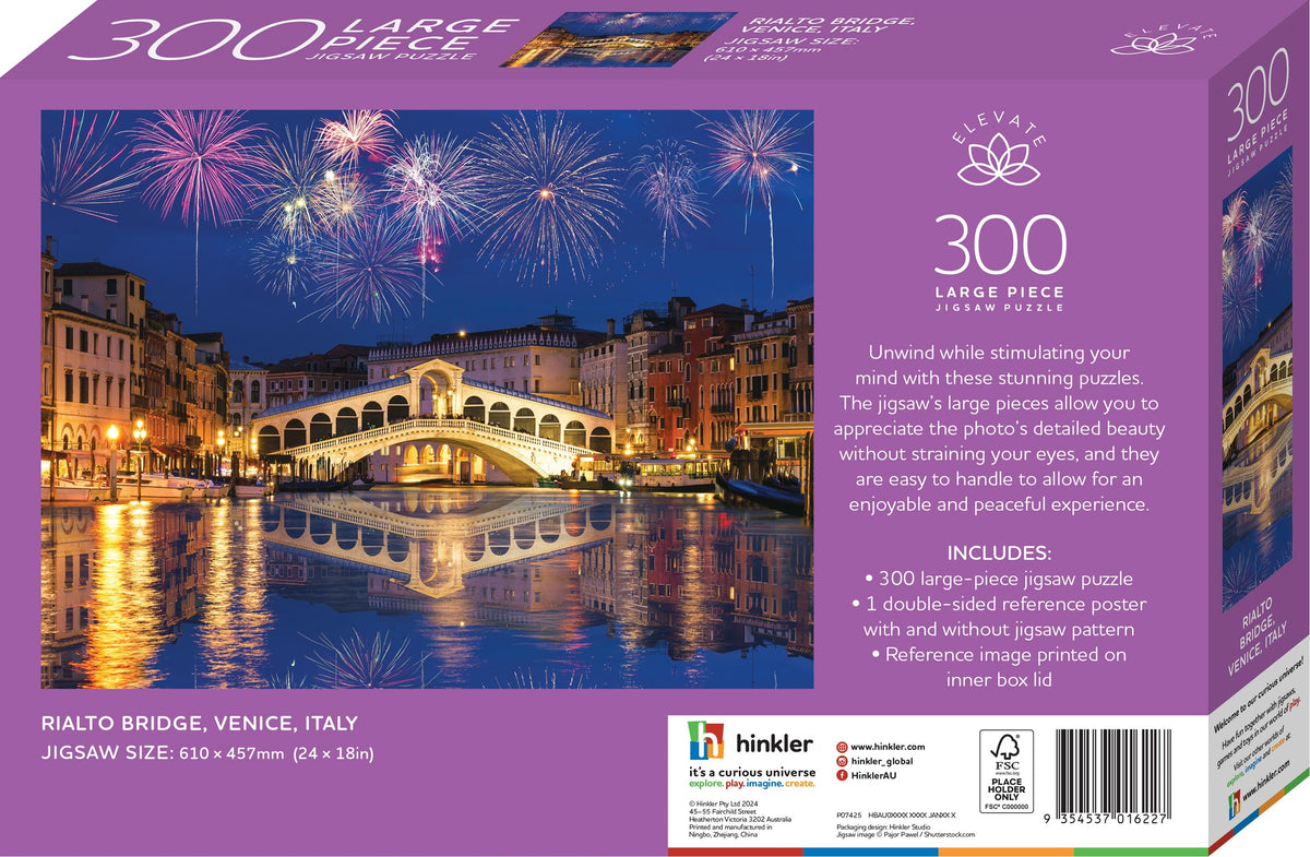 Hinkler: Elevate 300pc Jigsaws Rialto Bridge Venice Italy