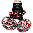NZ Poi Maori Patterned Fabric Red