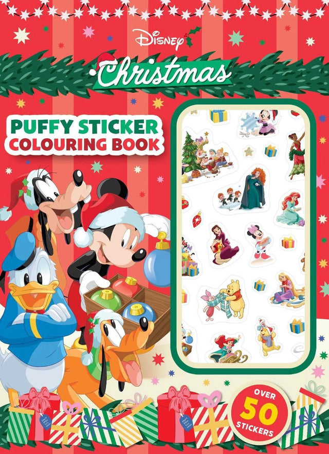 Disney Christmas: Puffy Sticker Colouring Book
