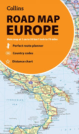 Collins Road Map of Europe