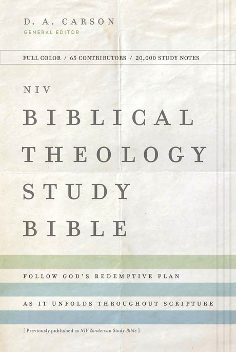 NIV, Biblical Theology Study Bible (Trace the Themes of Scripture), Hardcover, Comfort Print