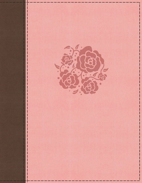 NIV, Journal the Word Bible for Women (With Space for Your Own Artwork), Leathersoft, Brown/Pink, Red Letter, Comfort Print