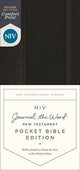 NIV, Journal the Word New Testament (Perfect for Note-Taking), Pocket Bible Edition, Hardcover, Black, Red Letter, Comfort Print