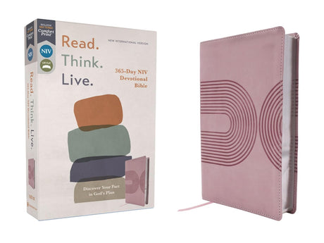 NIV, Read. Think. Live., Leathersoft, Pink, Comfort Print
