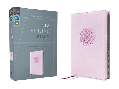 NIV, Thinline Bible, Leathersoft, Purple, Red Letter, Thumb Indexed, Comfort Print