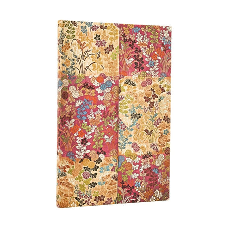 2026 Kara-ori Pink (Japanese Kimono) Maxi 12-month Vertical Hardcover Flexi Dayplanner 2026 (Elastic Band Closure)