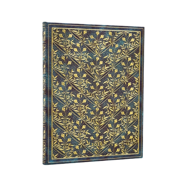 2026 Wildflower Song Ultra 12-month Vertical Hardcover Flexi Dayplanner 2026 (Elastic Band Closure)