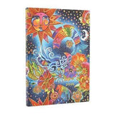 2026 Celestial Magic (Whimsical Creations) Midi 12-month Horizontal Softcover Flexi Dayplanner 2026 (Elastic Band Closure)