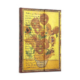 Van Gogh Sunflowers (Embellished Manuscripts Collection) Midi Unlined Hardcover Journal (Elastic Band Closure)