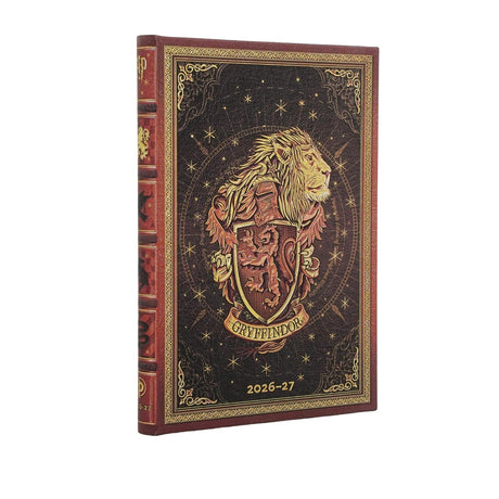 2027 Gryffindor Diary (Harry Potter Collection) Midi 18-Month Hardcover Dayplanner (Elastic Band Closure) Horizontal