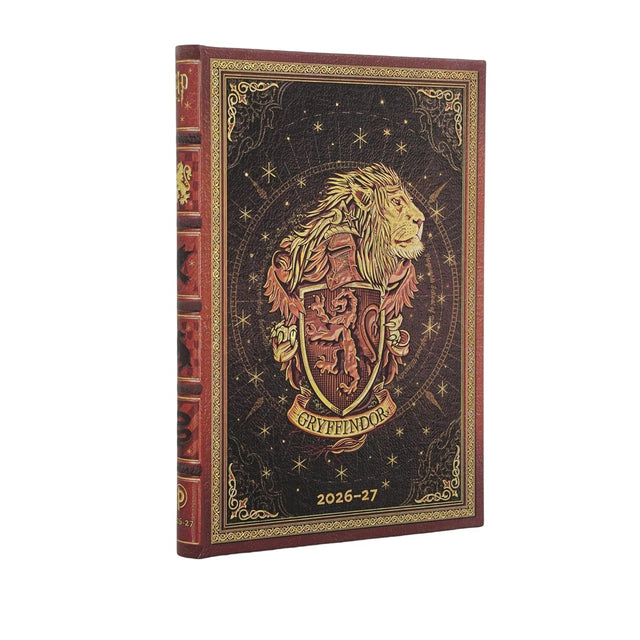 2027 Gryffindor Diary (Harry Potter Collection) Midi 18-Month Hardcover Dayplanner (Elastic Band Closure) Horizontal