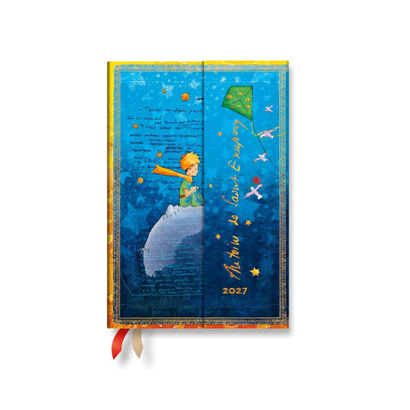2027 Saint-Exupéry, The Little Prince (Embellished Manuscripts Collection) Mini 12-Month Hardcover Dayplanner (Elastic Band Closure) Daily
