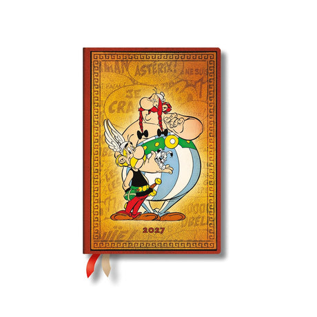 2027 Asterix & Obelix (The Adventures of Asterix) Mini 12-Month Hardcover Dayplanner (Elastic Band Closure) Horizontal