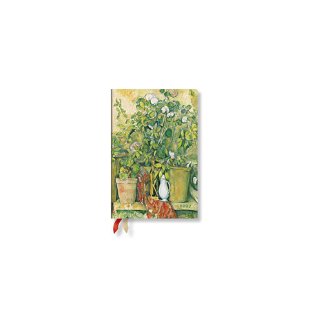 2027 Cezanne’s Terracotta Pots and Flowers Mini 12-Month Hardcover Dayplanner (Elastic Band Closure) Verso