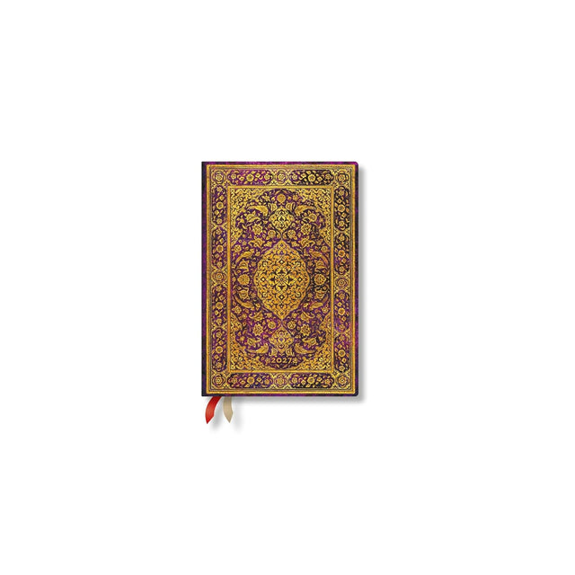 2027 The Orchard (Persian Poetry) Mini 12-Month Hardcover Dayplanner (Elastic Band Closure) Verso