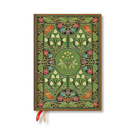 2027 Poetry in Bloom Midi 12-Month Hardcover Dayplanner (Elastic Band Closure) Horizontal