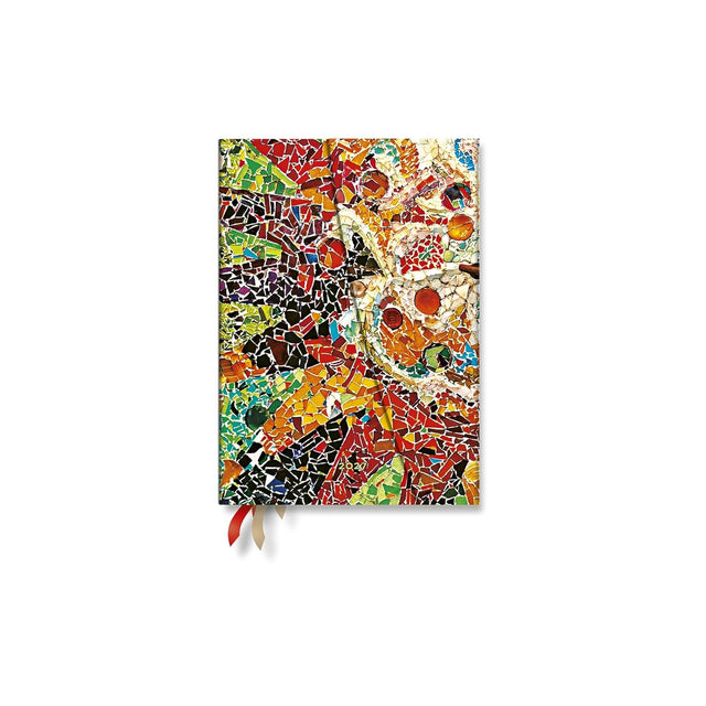 2027 Gaudi’s Sun (Gaudi’s Mosaics) Midi 12-Month Hardcover Dayplanner (Wrap Closure) Vertical