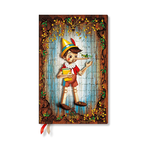 2027 Carlo Collodi, Pinocchio (Fairy Tale Collection) Maxi 12-Month Hardcover Dayplanner (Elastic Band Closure) Horizontal
