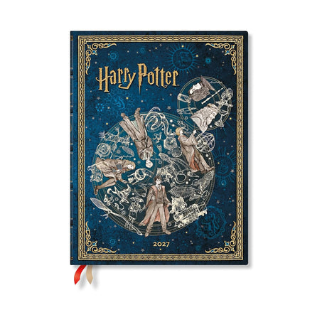 2027 Legends of Hogwarts Diary (Harry Potter Collection) Ultra 12-Month Hardcover Dayplanner(Elastic Band Closure) Horizontal