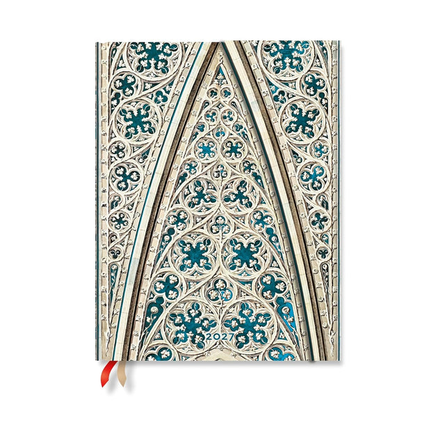 2027 Vault of the Milan Cathedral (Duomo di Milano) Ultra 12-Month Hardcover Dayplanner (Wrap Closure) Horizontal