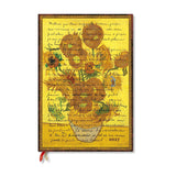 2027 Van Gogh, Sunflowers (Embellished Manuscripts Collection) Grande 12-Month Hardcover Dayplanner (Elastic Band Closure) Vertical