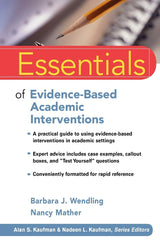 Essentials of Evidence-Based Academic Interventions