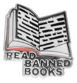 Read Banned Books Enamel Pin
