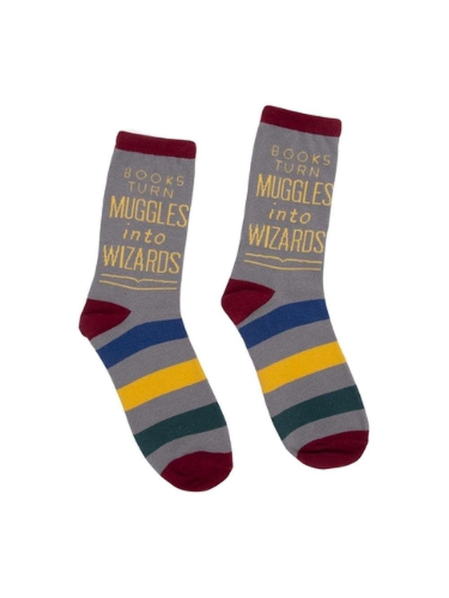Books Turn Muggles into Wizards Socks Small
