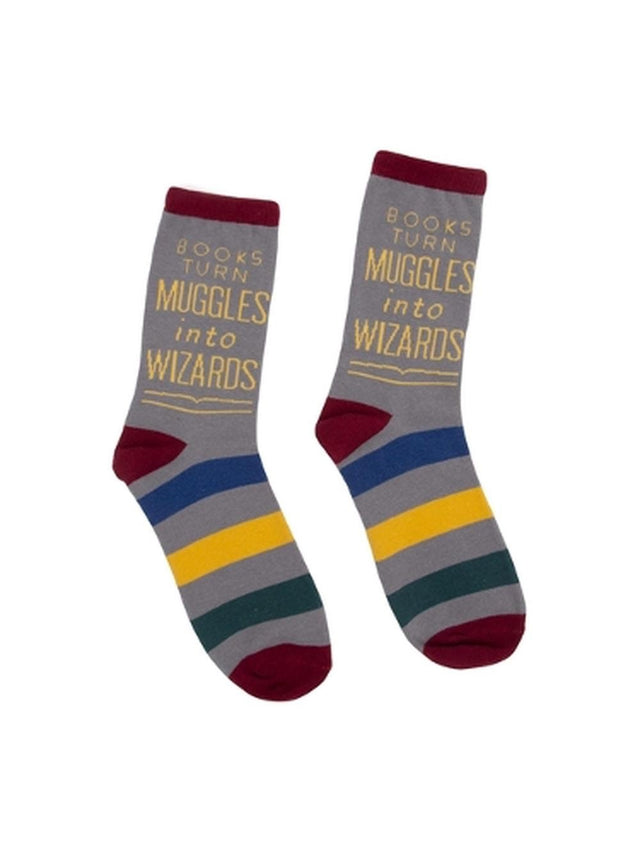 Books Turn Muggles into Wizards Socks Large