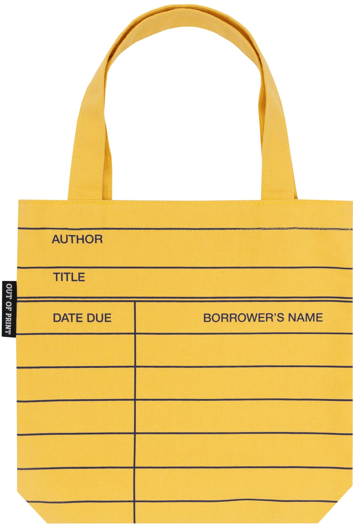 Library Card Yellow Mini Tote Bag