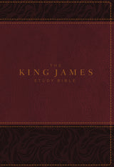 KJV, The King James Study Bible, Leathersoft, Burgundy, Red Letter, Full-Color Edition