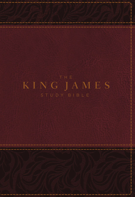 KJV, The King James Study Bible, Leathersoft, Burgundy, Red Letter, Full-Color Edition