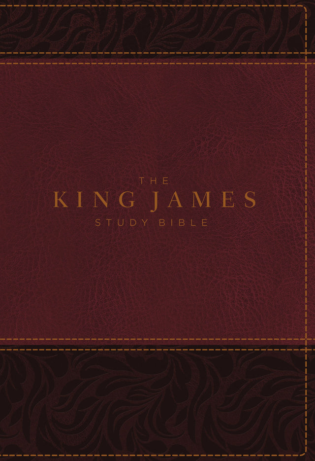KJV, The King James Study Bible, Leathersoft, Burgundy, Red Letter, Full-Color Edition