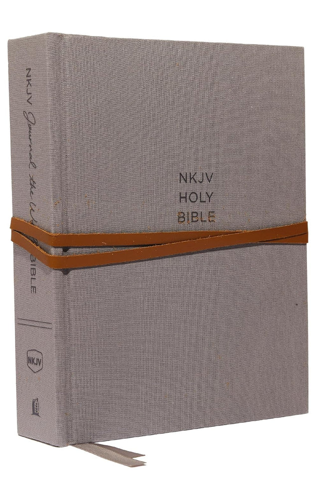 NKJV, Journal the Word Bible: Reflect, Journal or Create Art Next to Your Favorite Verses (Cloth over Board, Gray, Red Letter, Comfort Print)