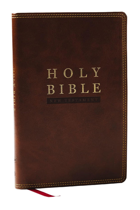 NKJV Super Giant Print New Testament, Brown Leathersoft, Red Letter, Comfort Print (Thumb Indexed)