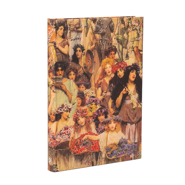 Spring (Lawrence Alma-Tadema) Midi Lined Hardback Journal (Elastic Band Closure)