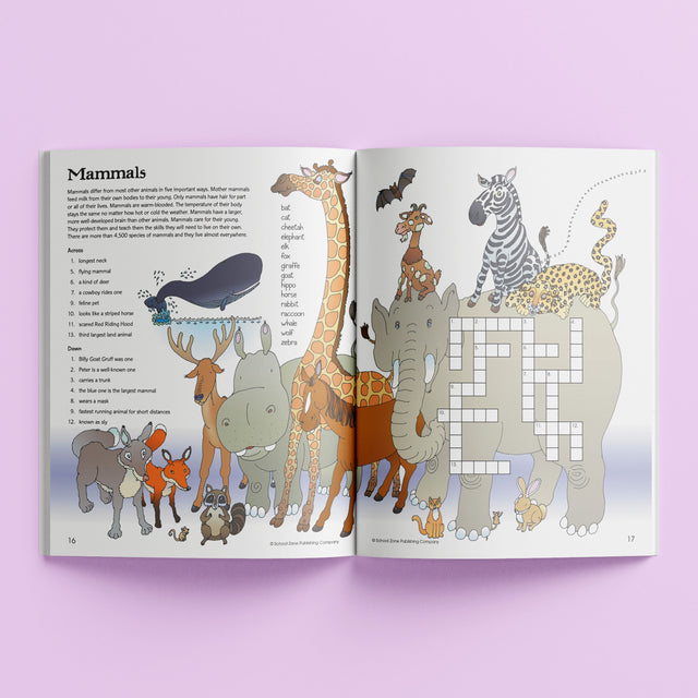 School Zone Activity Zone Crosswords