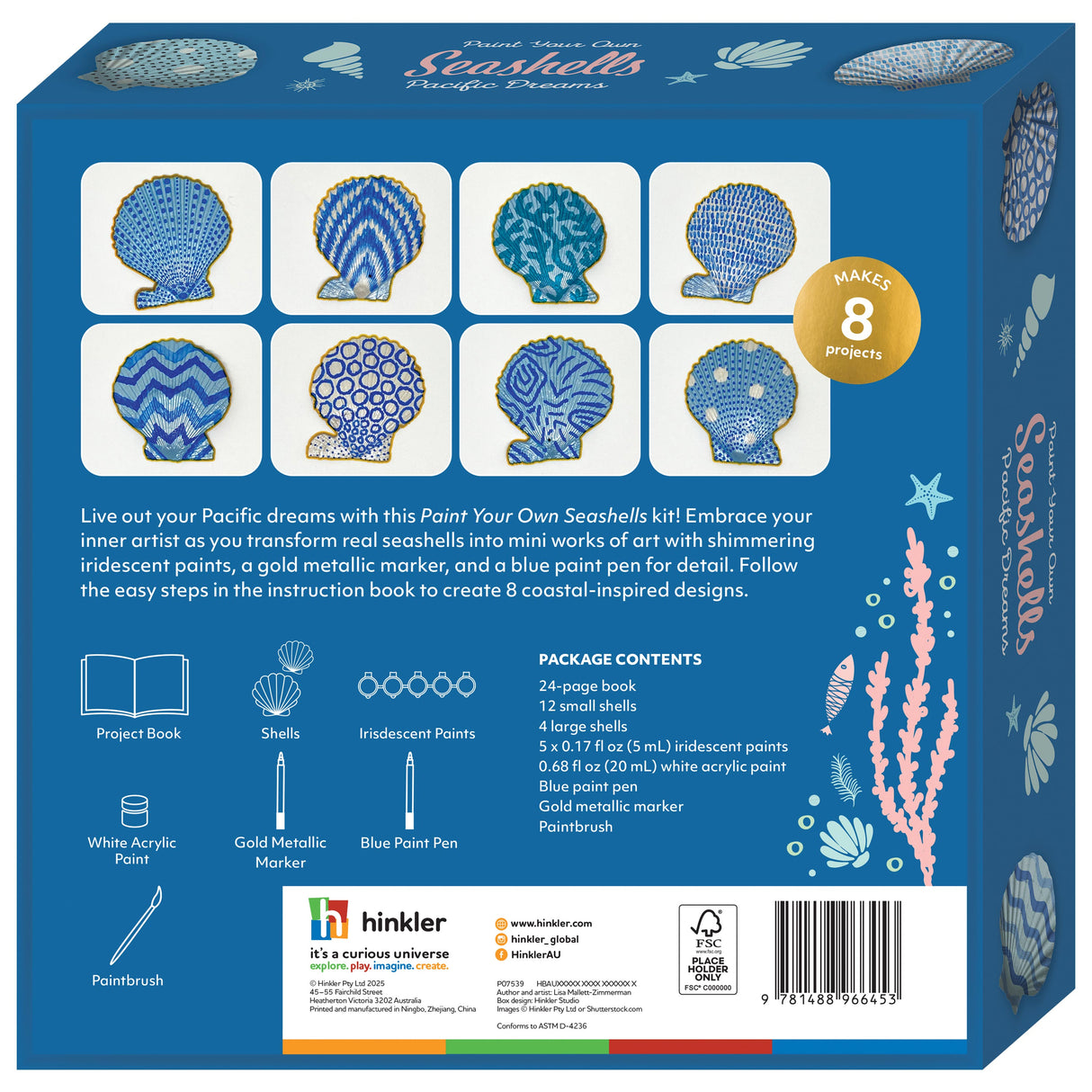Craft Maker Deluxe Paint Your Own Seashells Pacific Dreams