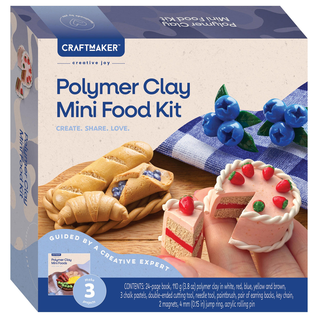 Craft Maker Classic Polymer Clay Mini Food Kit