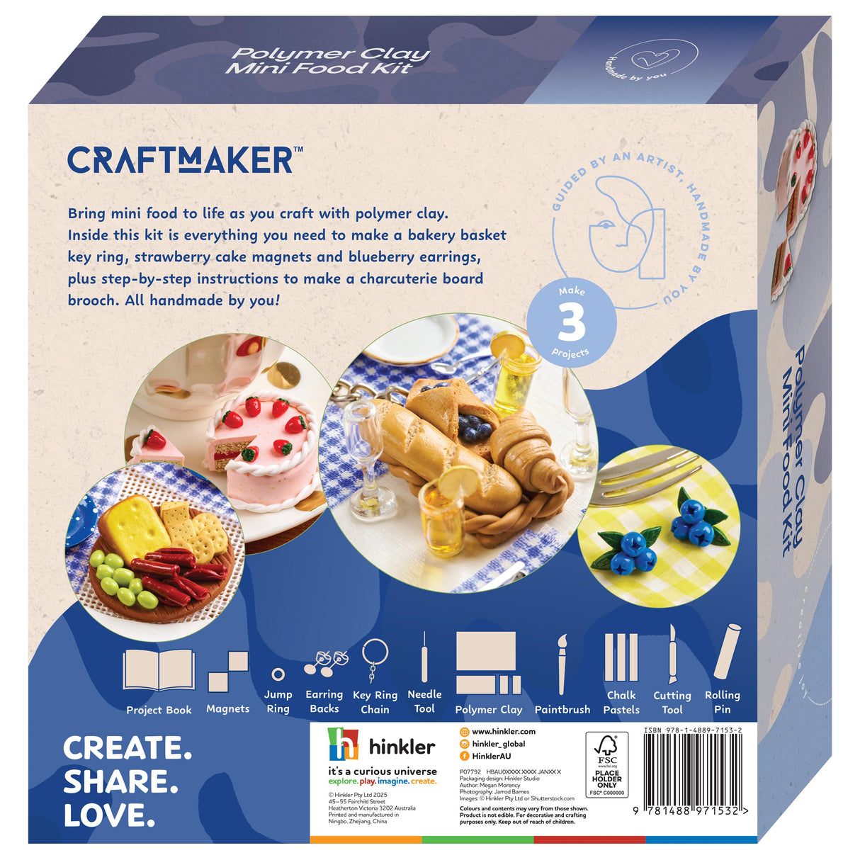 Craft Maker Classic Polymer Clay Mini Food Kit