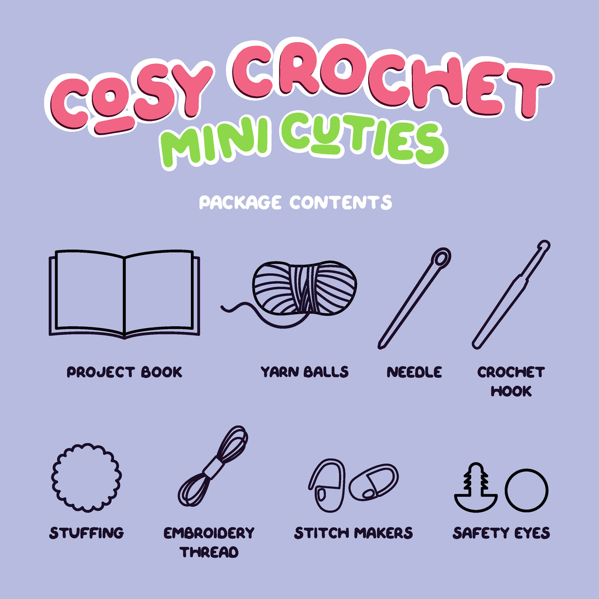 Craft Maker Cosy Crochet Mini Cuties Kit